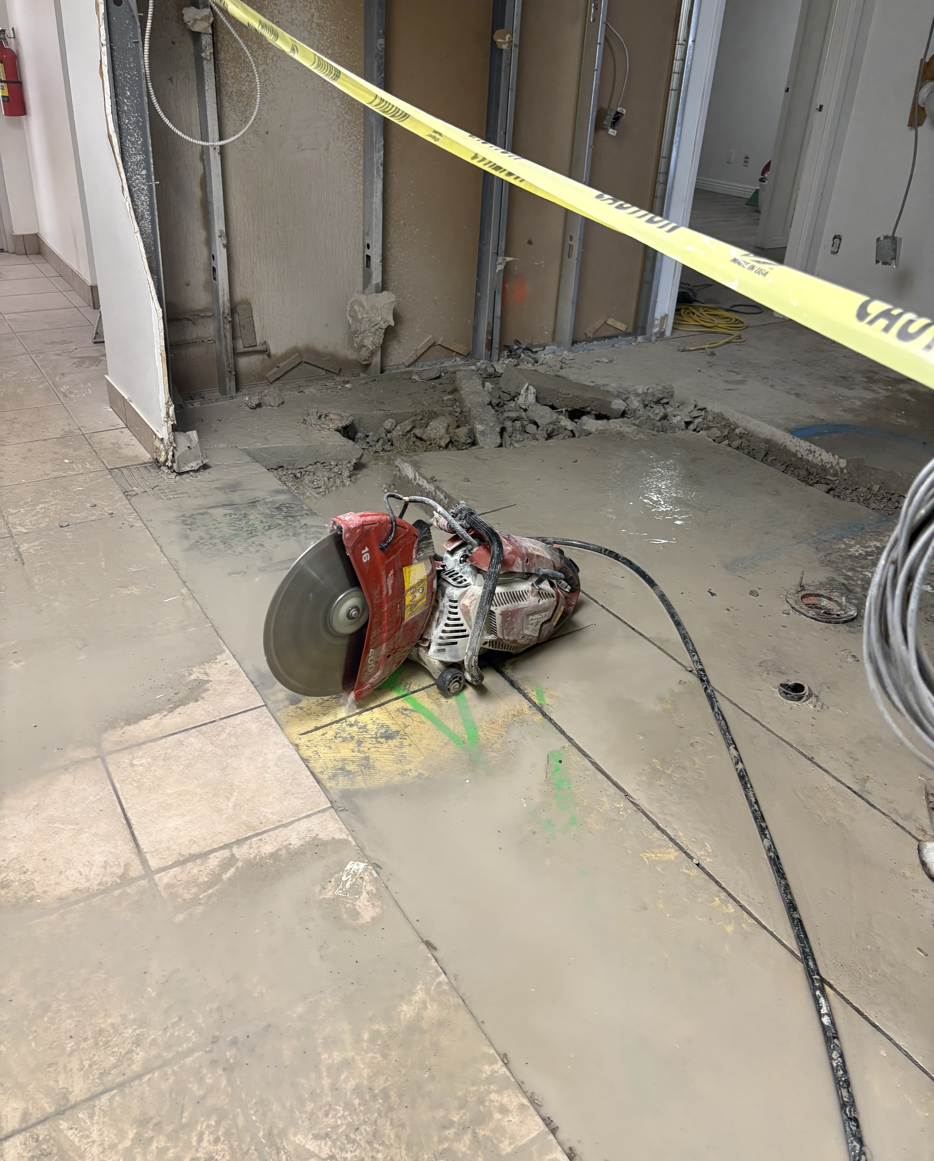 Slab Sawing – Interior Floor Demolition