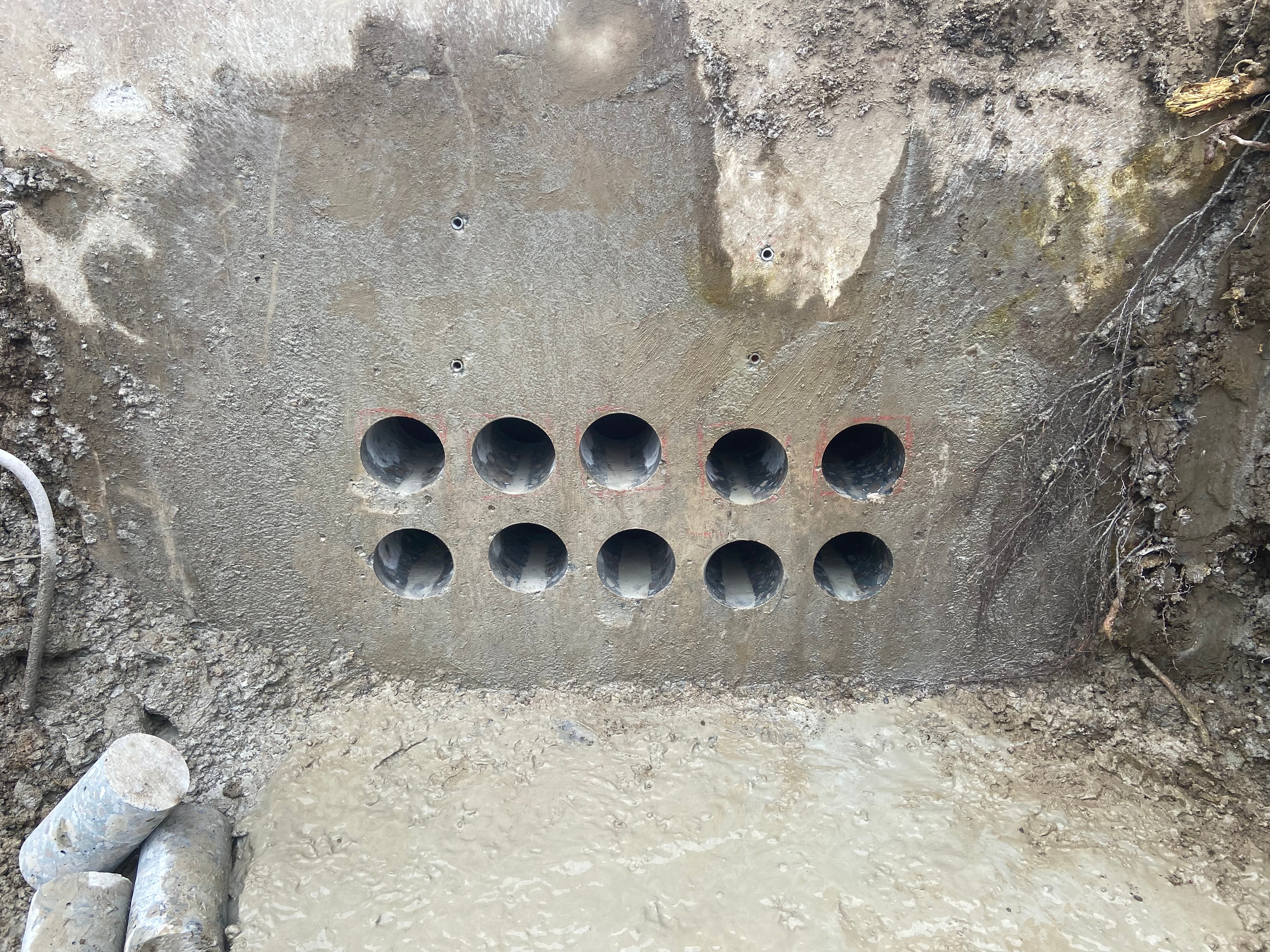 Slab Sawing — Drilled Wall Penetration